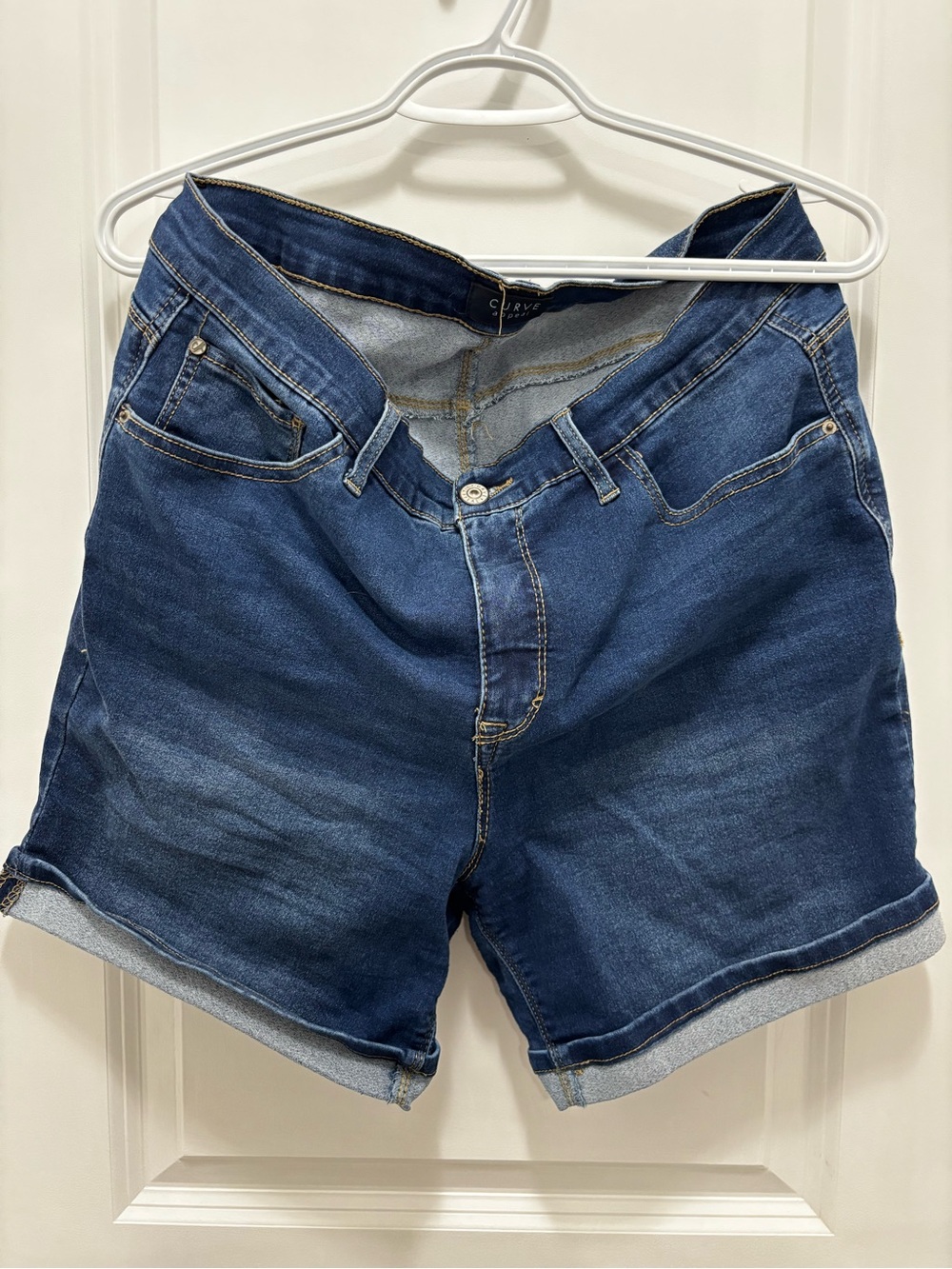 Dark Blue Denim Shorts